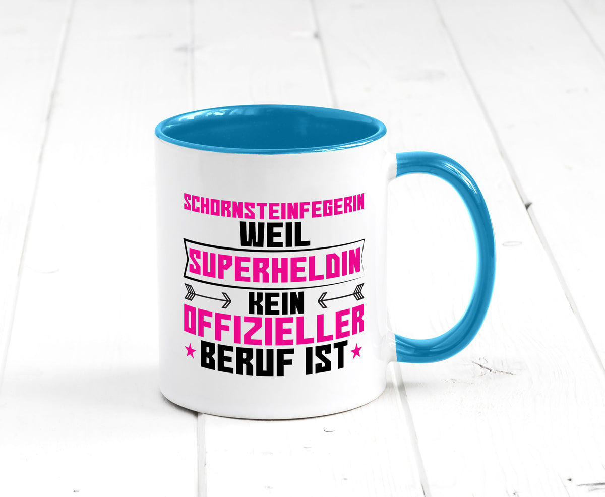 Superheldin Schornsteinfegerin | Kaminkehrer Handwerk Humor Geschenkidee Tasse