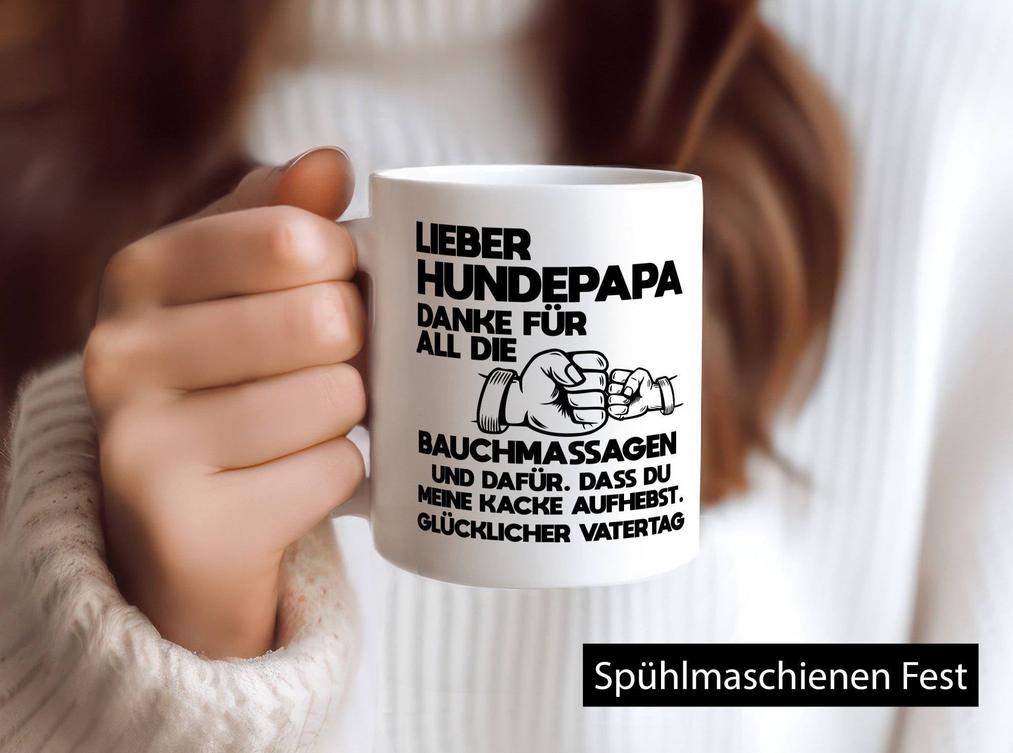 Hundepapa, danke Bauchmassagen, Kake aufheben | Vatertag Geschenkidee Familie