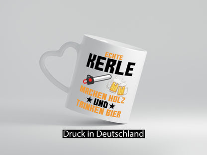 Holz machen und Bier trinken | Holzfäller Waldarbeiter lustiger Spruch Geschenk
