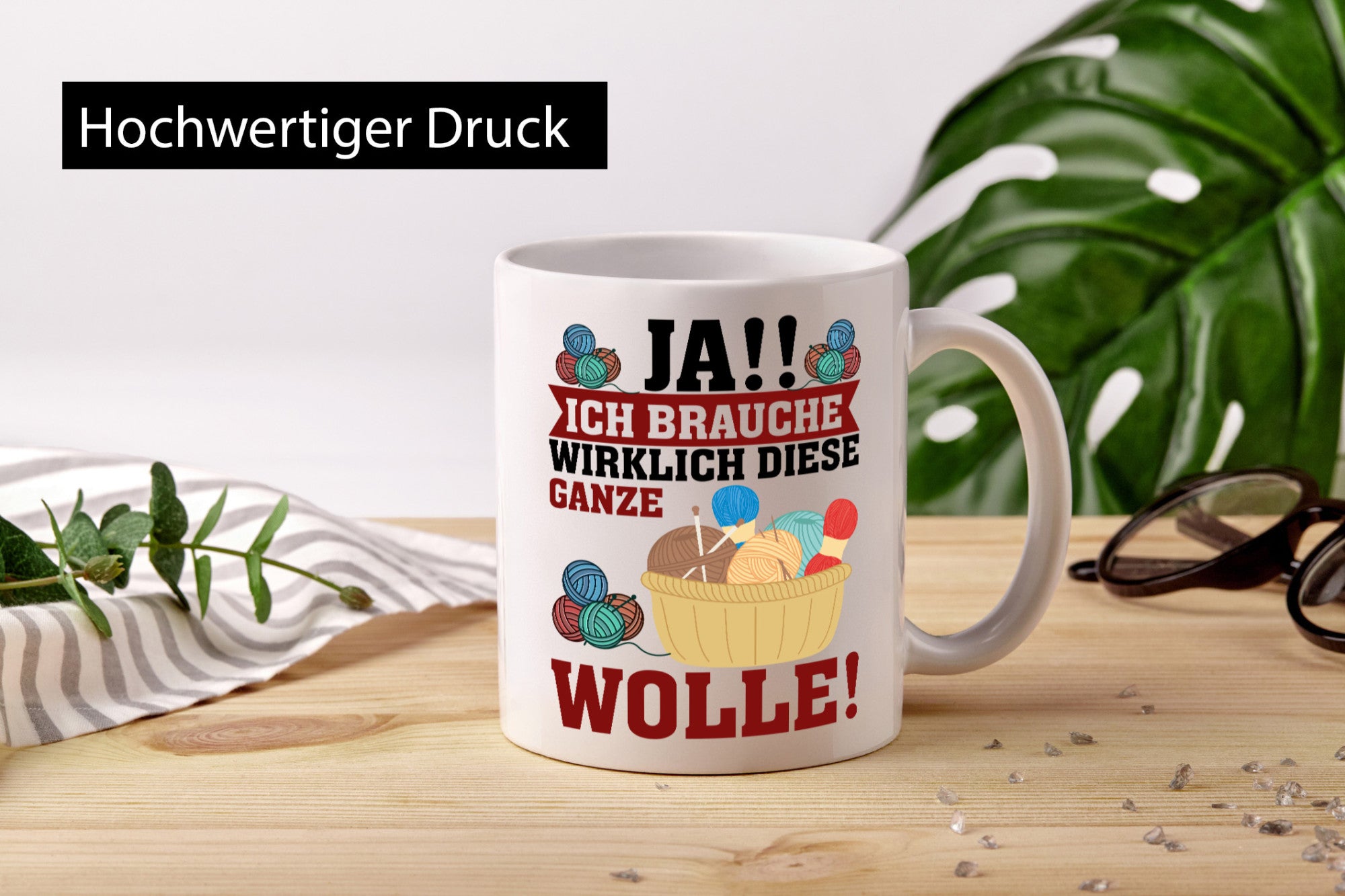 Ja! Ich brauche Wolle | häkeln Häkelzubehör Geschenk Humor Geschenkidee