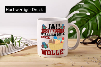 Ja! Ich brauche Wolle | häkeln Häkelzubehör Geschenk Humor Geschenkidee