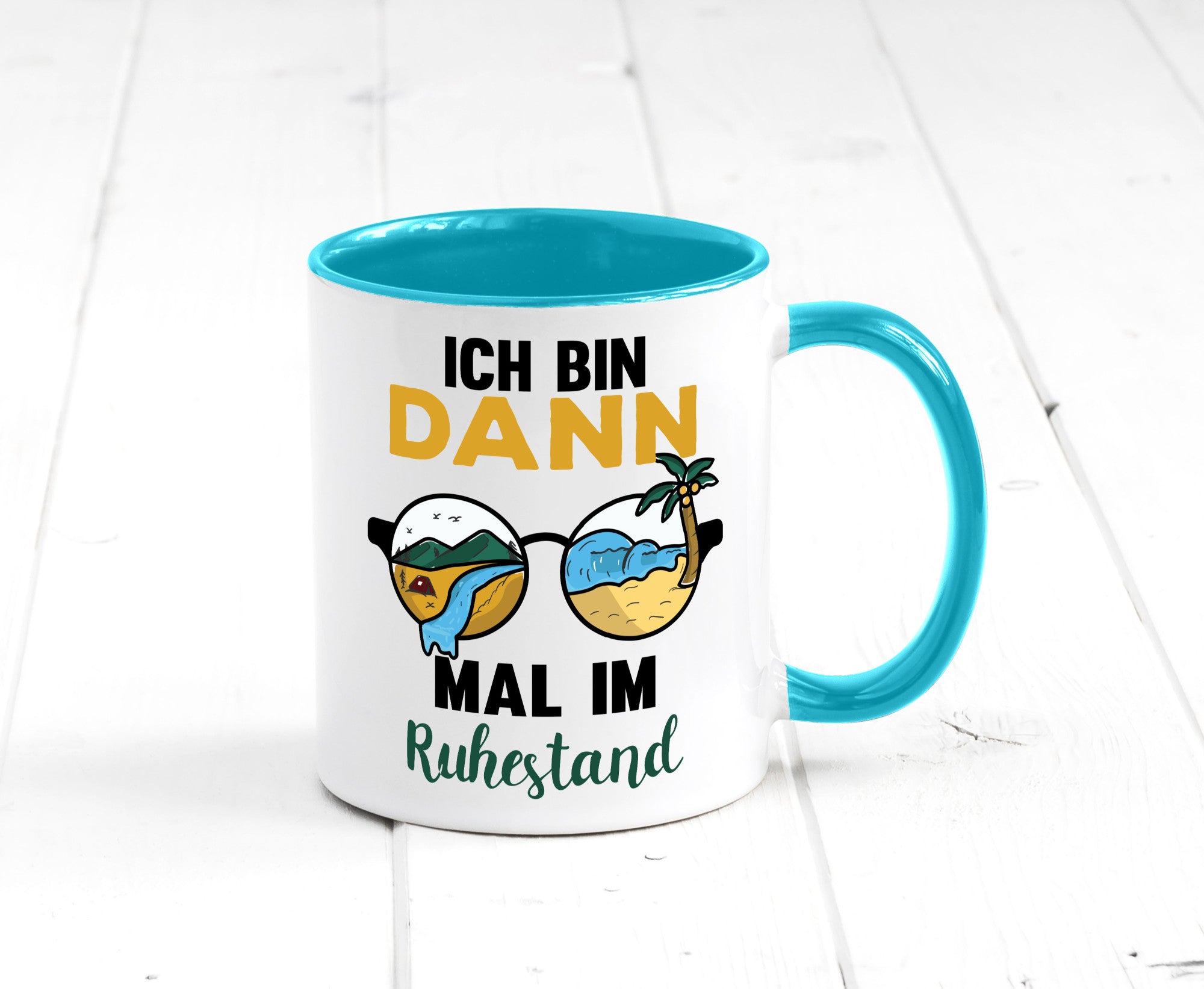 Bin dann mal im Ruhestand | Sonnenbrille Palme Meer lustig Jubiläum Geschenk