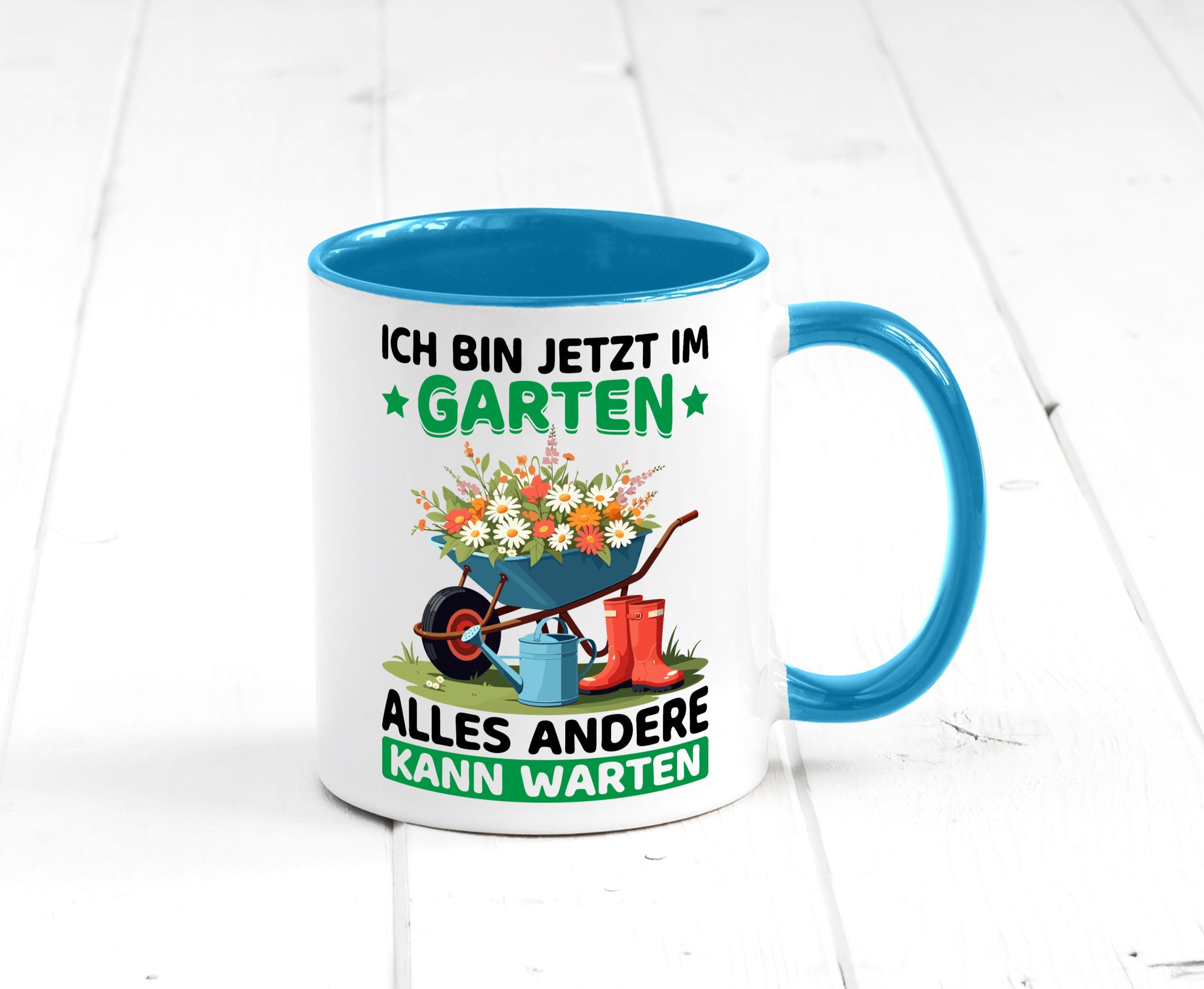 Im Garten alles andere kann warten | Gärtner Gartenarbeit Geschenk Arbeit