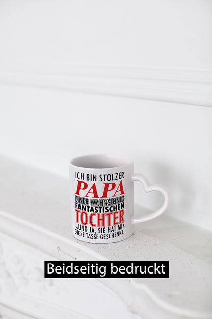 Stolzer Vater v2 lustiger Spruch Geschenk Familie Geschenkidee Tasse