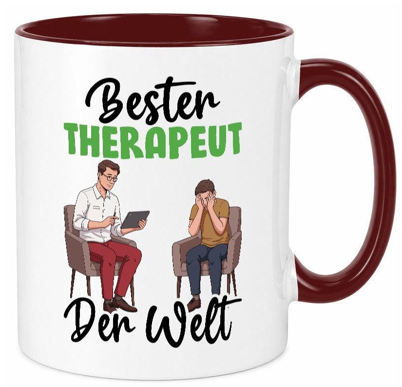Bester Therapeut | Psychotherapie Therapie v2 Humor Geschenkidee Tasse