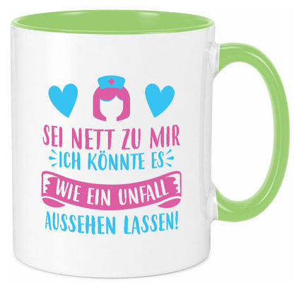 Sei nett, könnte wie ein Unfall aussehen | Kopf lustiger Spruch Geschenk Humor