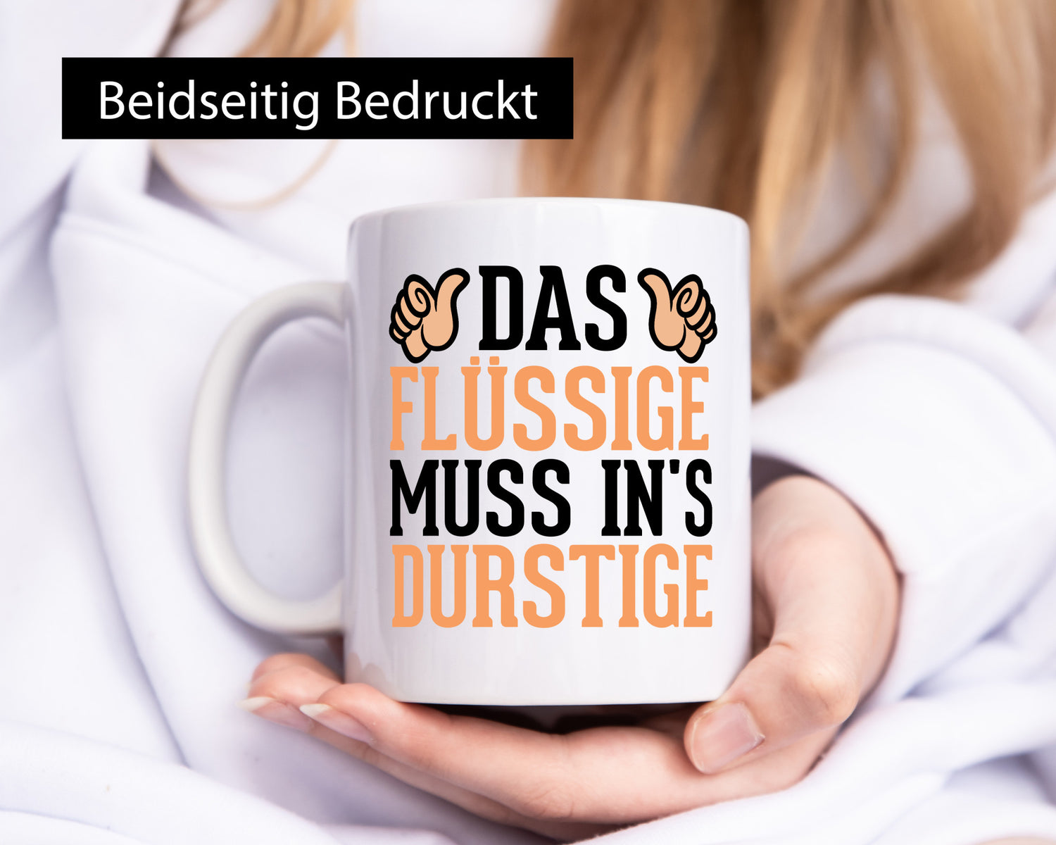 Das Flüssige muss ins Durstige | Feiern Alkohol Party lustig Humor Geschenkidee