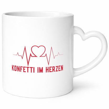 Konfetti im Herzen | bunter Herzschlag Karneval Fasching Geschenk Humor