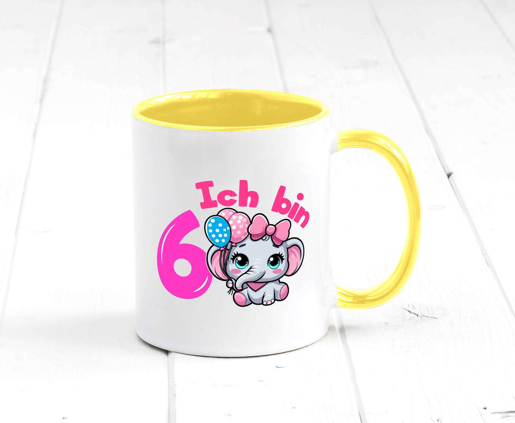6. Geburtstag | 6 Jahre Elefant Mädchen Humor Geschenkidee Tasse