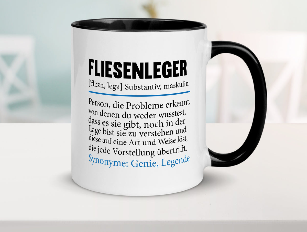 Fliesenleger | Beruf Fliesenlegen Bau lustig Arbeit Kollegen Büro Geschenk Tasse