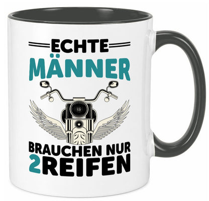Echte Männer | Motorrad Tasse Motorradfahrer Biker lustiger Spruch Geschenk