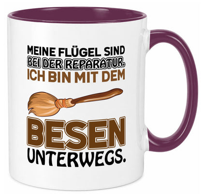 Flügel Reperatur lustig Humor Geschenkidee Geschenk Tasse