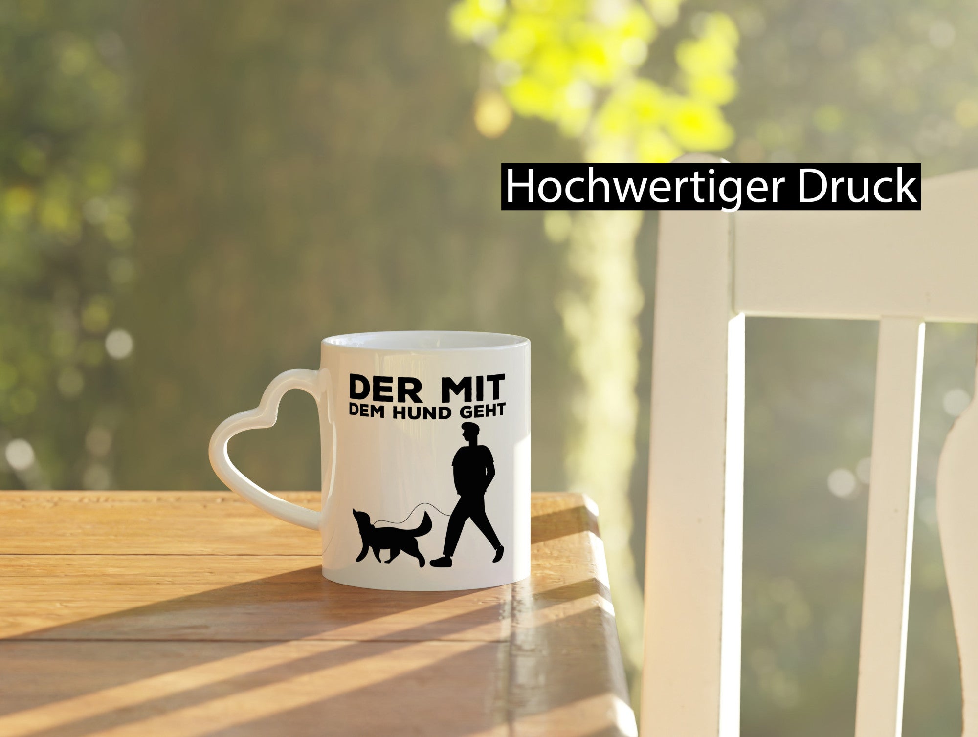 Der mit dem Hund | Hundebesitzer Tasse Spaziergang Geschenk Tierliebhaber Humor