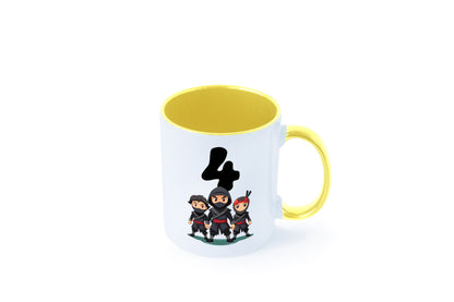 4. Geburtstag | 4 Jahre Ninja lustig Geschenkidee Geschenk Tasse