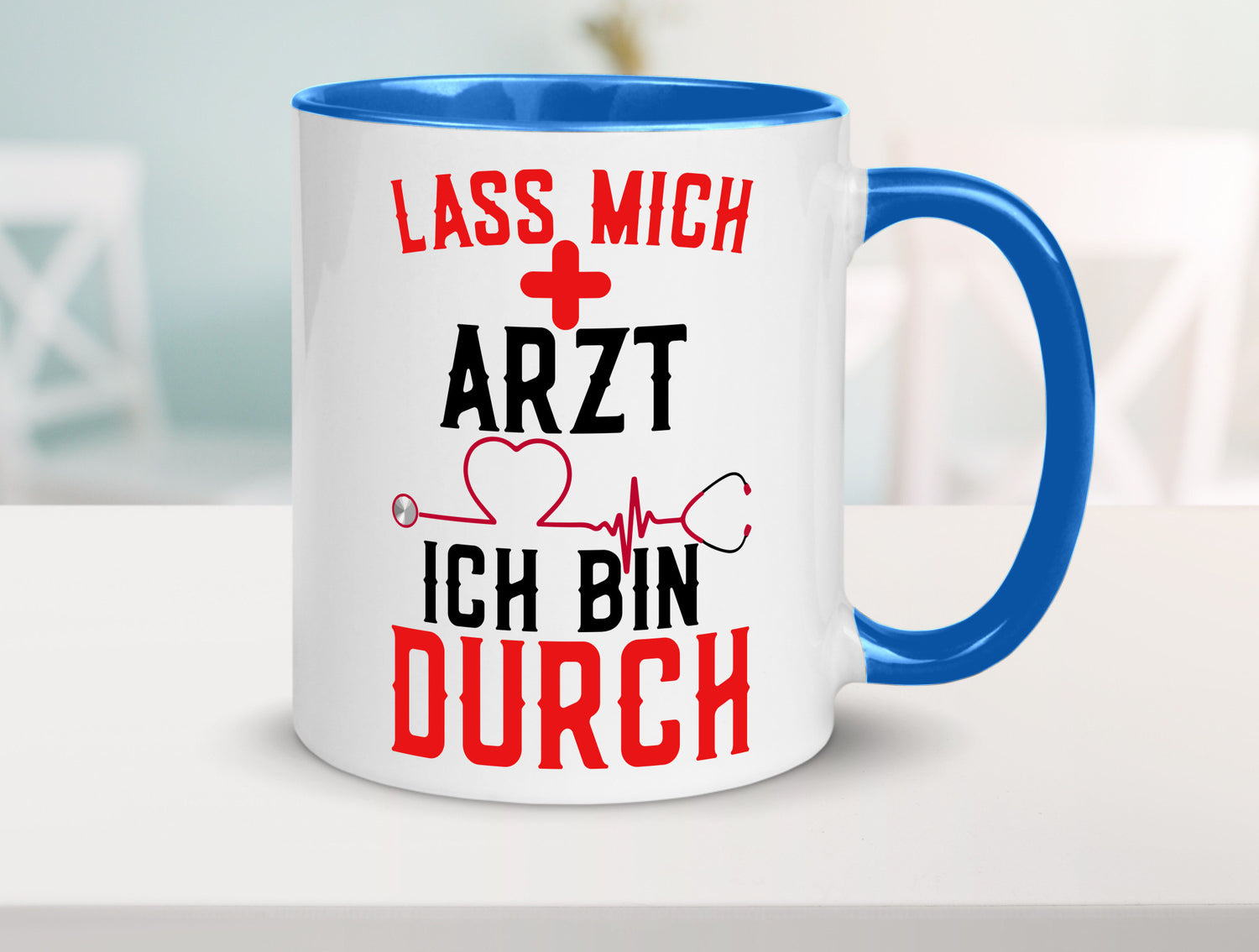 Arzt | Lass mich durch Herz Doktor Krankenhaus Puls Humor Geschenkidee Tasse