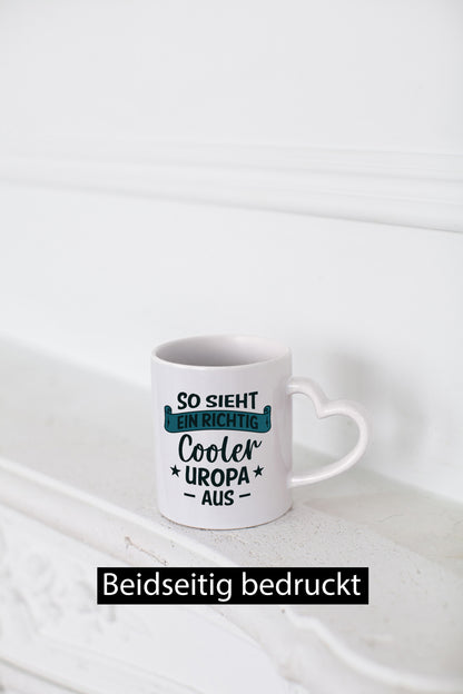Cooler Uropa | Urkunde Sterne lustiger Spruch Geschenk Familie Geschenkidee