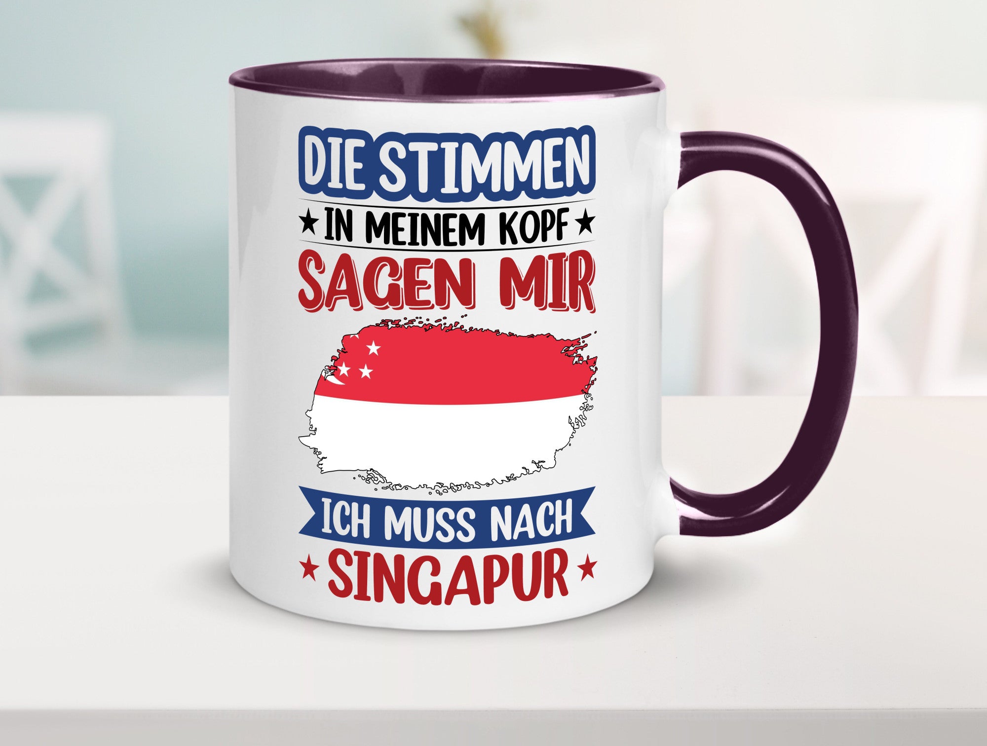 Singapur | Urlaub Stimmen in meinem Kopf Traumland v2 lustiger Spruch Geschenk