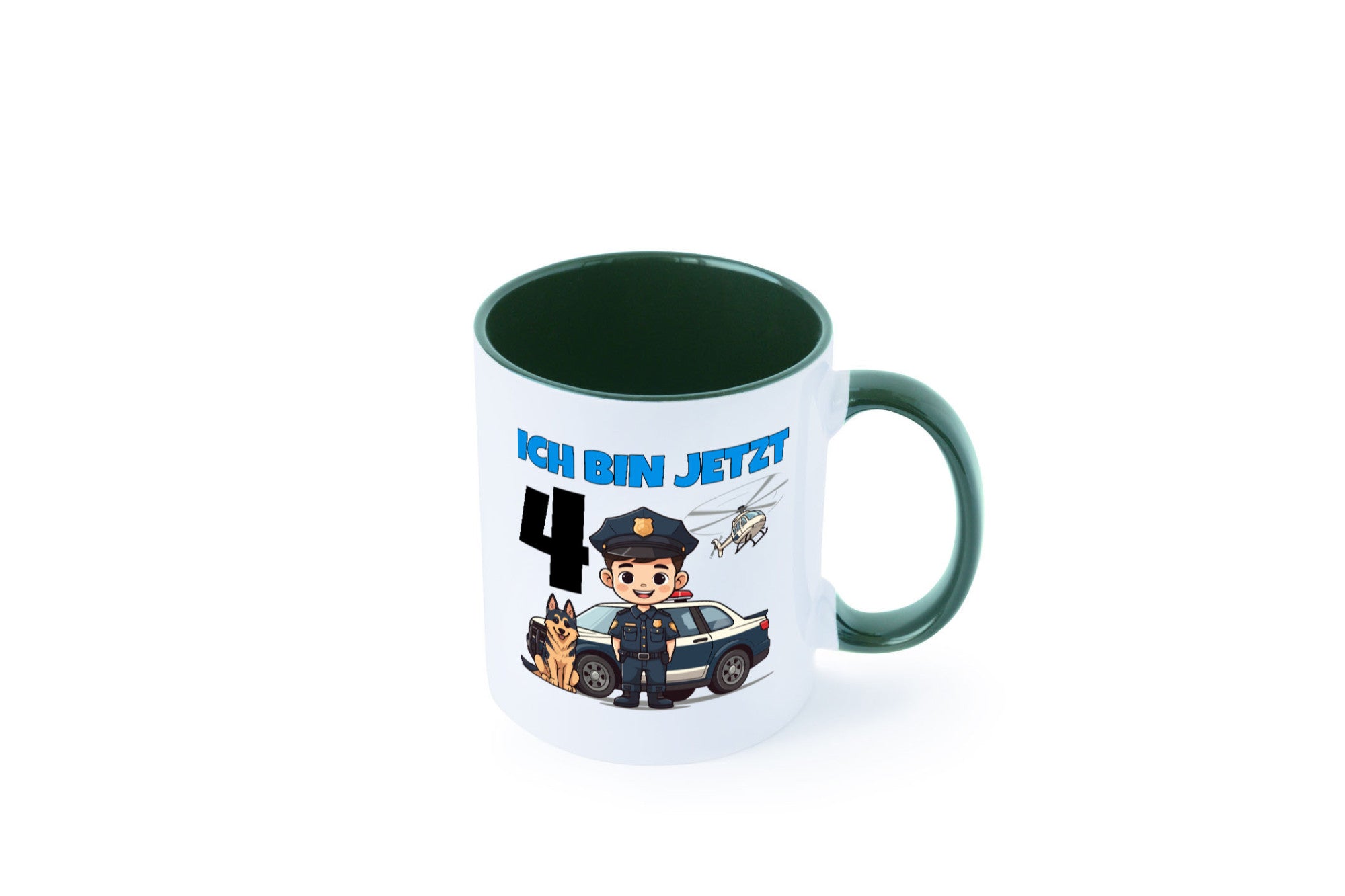 4. Geburtstag | 4 Jahre Polizei Kind Polizeiauto Humor Geschenkidee Tasse