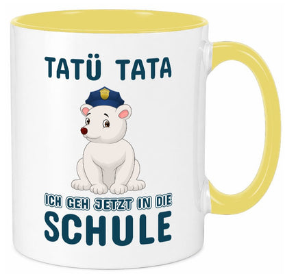 Polizei Eisbär | Tatü Tata Einschulung Tasse Schule lustig Humor Geschenkidee