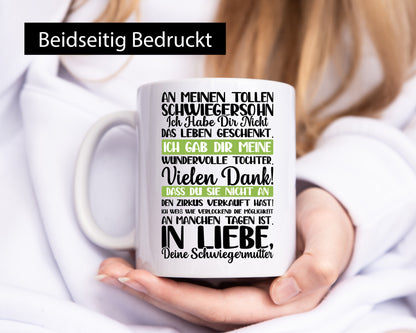 An meinen tollen Schwiegersohn vl2 lustig Familie Geschenkidee Geschenk Tasse