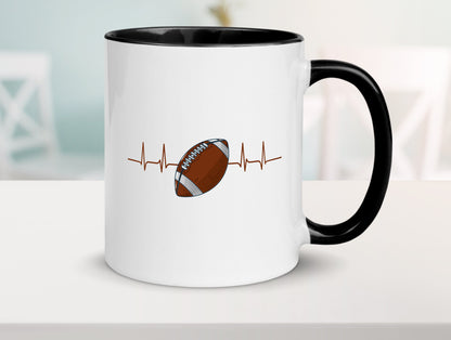 American Football Herzschlag | Footballer Superbowl Humor Geschenkidee Tasse