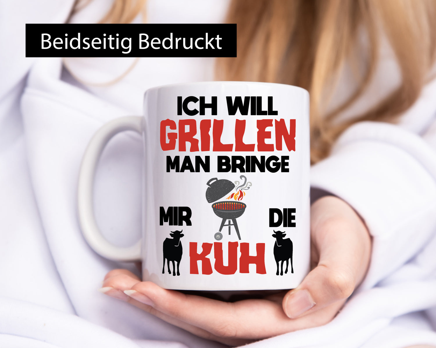 Ich will Grillen | Bring mir die Kuh Grillmeister Sommer Geschenk Humor