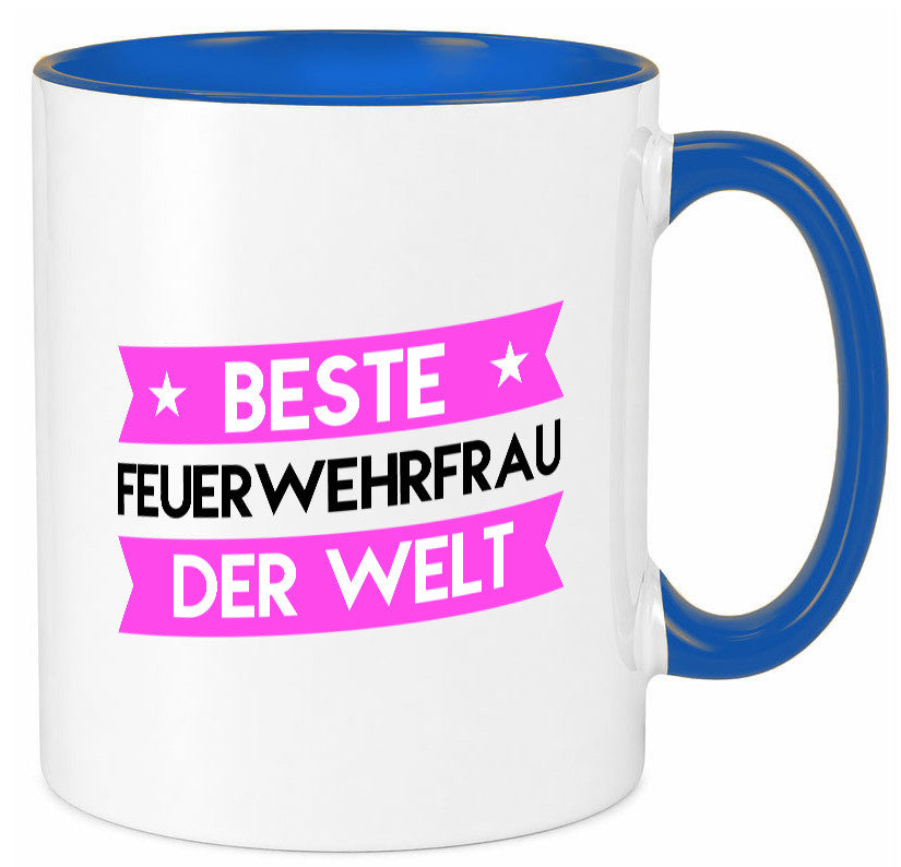 Bester Feuerwehrfrau | Feuerwehr lustig Humor Geschenkidee Geschenk Tasse