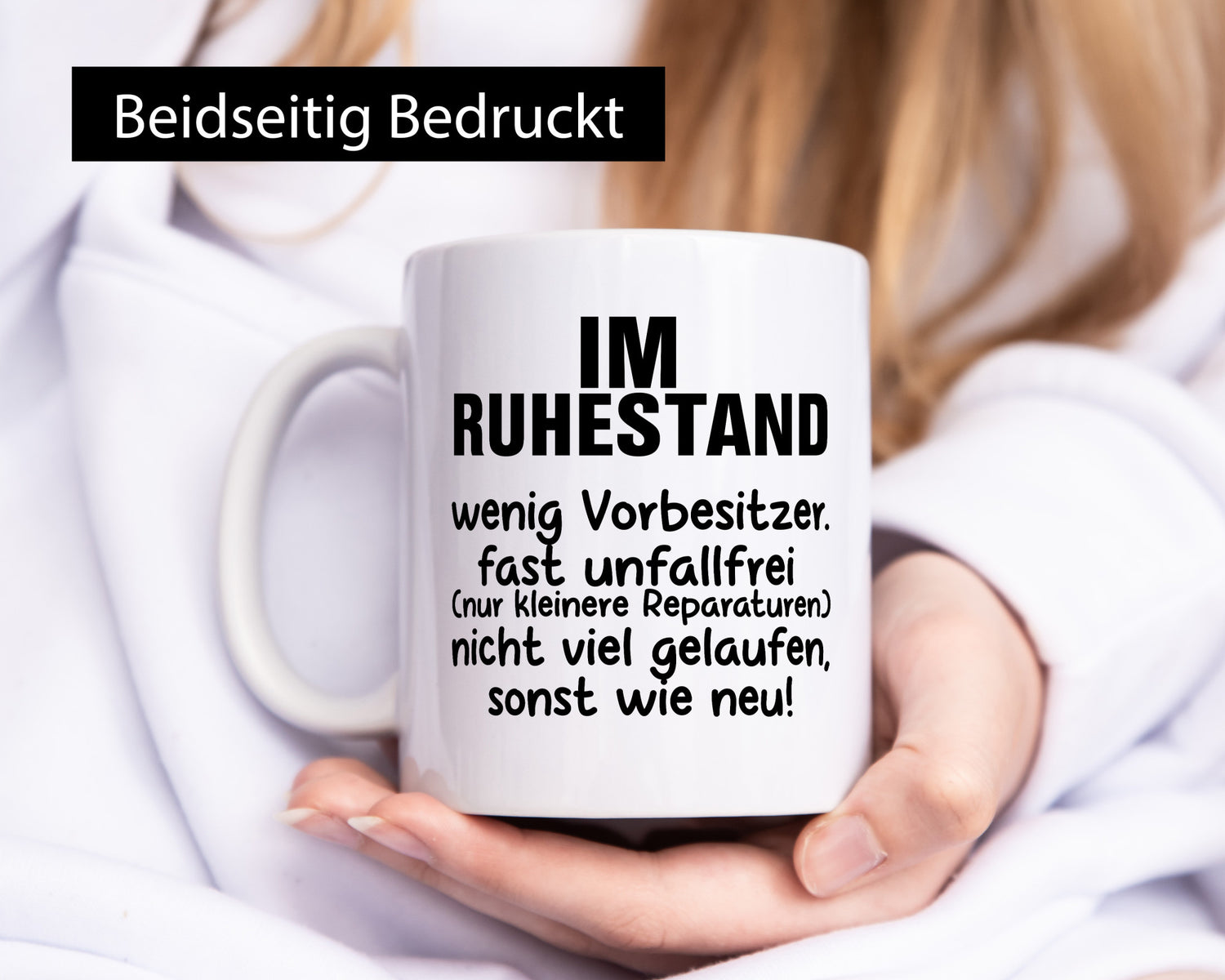 Im Ruhestand | fast wie neu Rente Rentner Pension lustig Jubiläum Geschenk Tasse