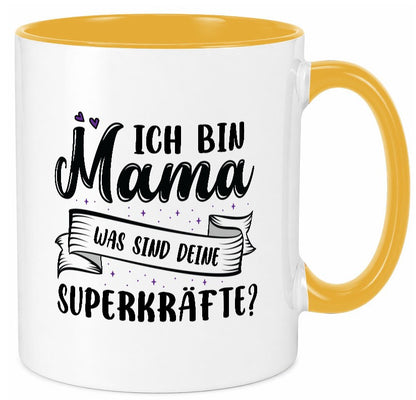 Superheldin Mama | Muttertag superkraft lustiger Spruch Geschenk Familie Tasse