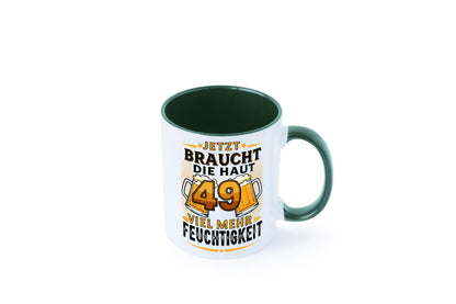 49 braucht die haut mehr Feuchtigkeit | 49. Geburtstag Geschenkidee Humor Tasse