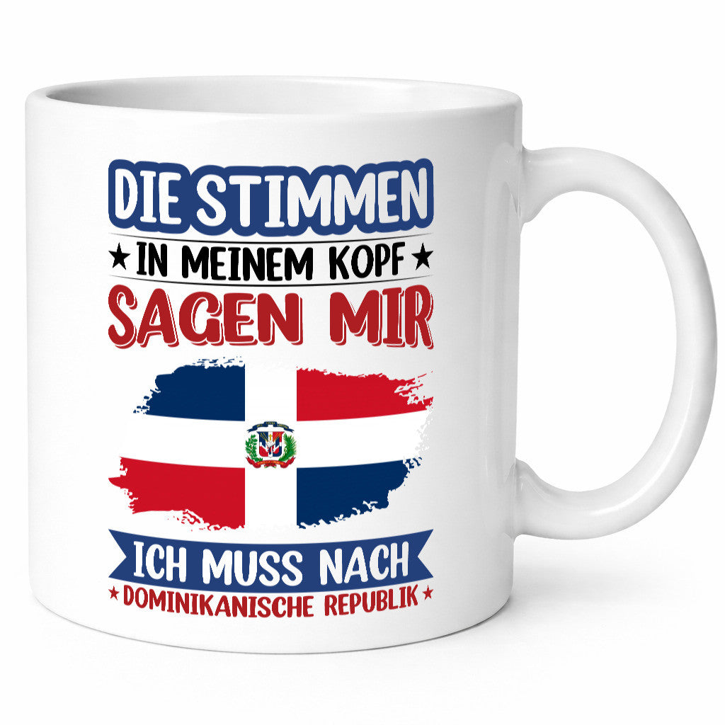 Dominikanische Republik | Urlaub Stimmen in meinem Kopf Humor Geschenkidee Tasse