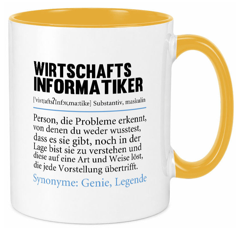 Wirtschaftsinformatiker | Beruf Wirtschaft Informatik lustig Arbeit Kollegen Tasse