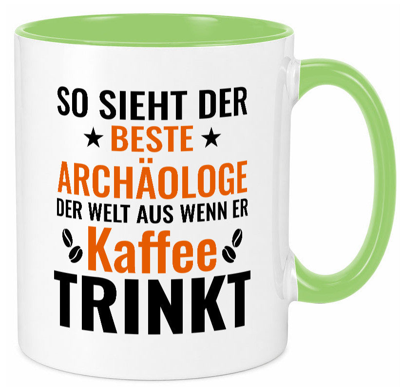 Kaffee trinkt: Archäologe | Archäologie Forscher lustig Humor Geschenkidee