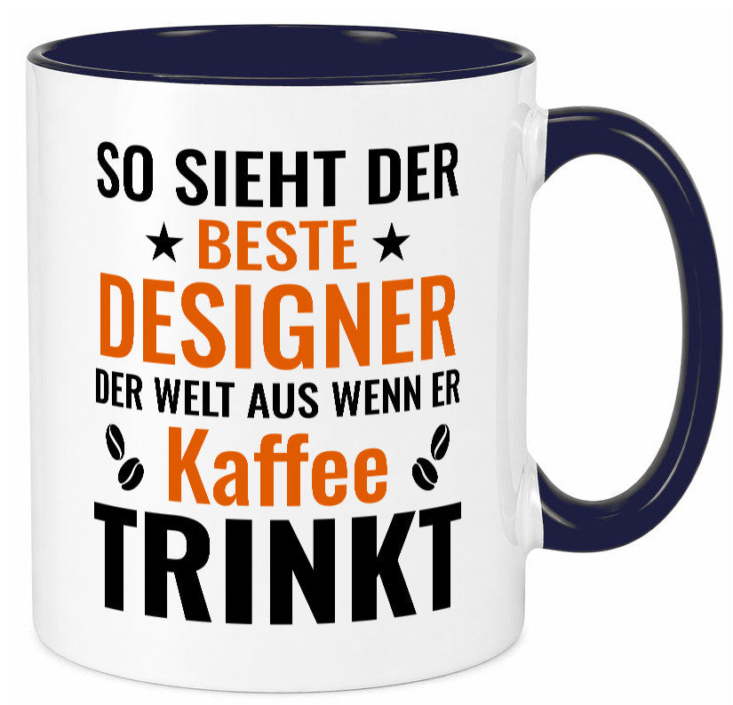 Kaffee trinkt: Designer Beruf | Mode Geschenkidee Arbeit Kollegen Büro Humor