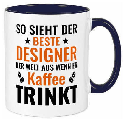 Kaffee trinkt: Designer Beruf | Mode Geschenkidee Arbeit Kollegen Büro Humor
