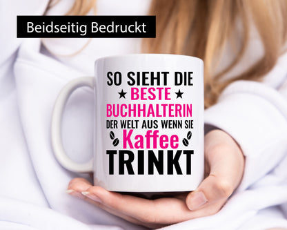 Kaffee trinkt: Buchhalterin | Buchhaltung Humor Geschenkidee Tasse