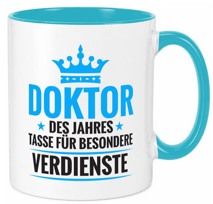 Besonderer Verdienst: Doktor | Doktorand Doktortitel Humor Geschenkidee Tasse
