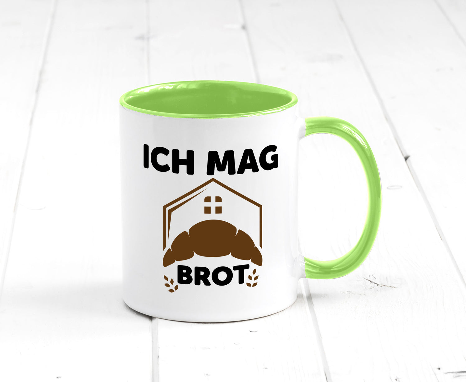 Ich mag Brot | Bäcker backen lustiger Spruch Geschenk Humor Geschenkidee Tasse