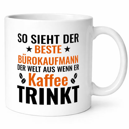 Kaffee trinkt: Bürokaufmann | Kaufmann lustiger Spruch Geschenk Arbeit Kollegen