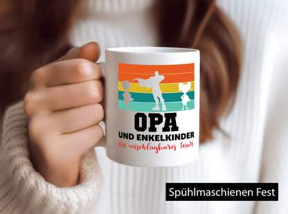 Opa und Enkelkinder ein unschlagbares Team Geschenkidee Familie Humor Tasse