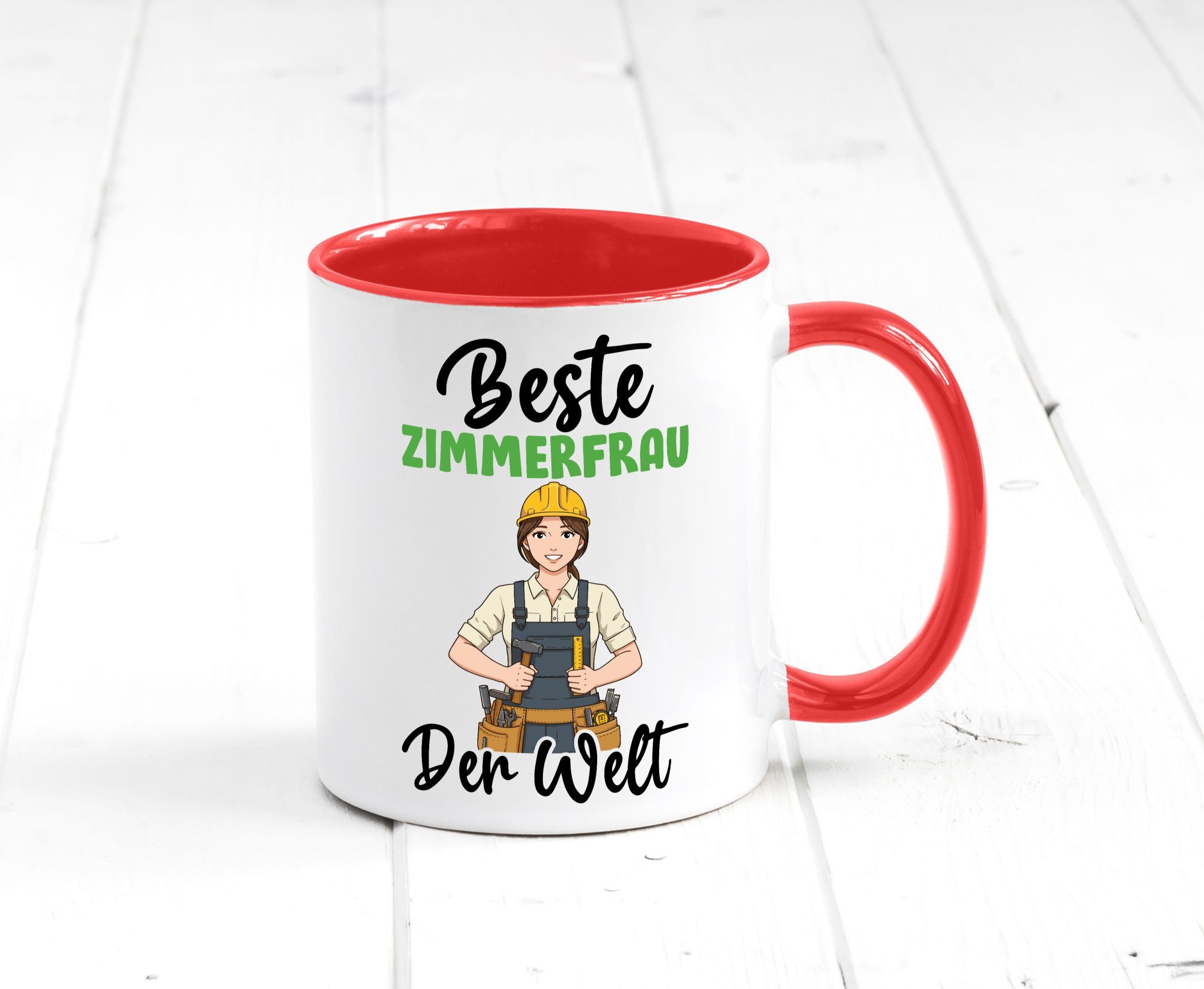 Beste Zimmerfrau| Holzbau | Handwerkerin v2 Geschenk Humor Geschenkidee