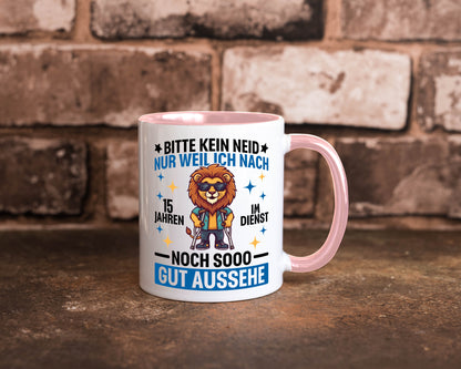 15 Jahre im Dienst | Arbeitsjubiläum Arbeit lustig Kollegen Büro Geschenk Tasse