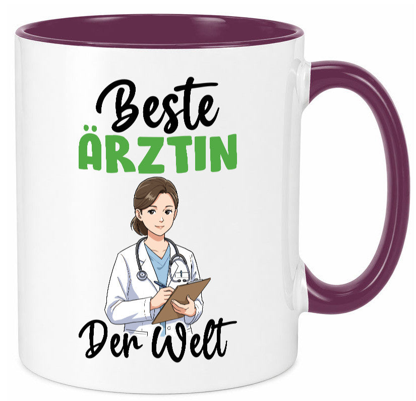 Beste Ärztin | Medizin Doktorin Fachärztin v2 Humor Geschenkidee Tasse