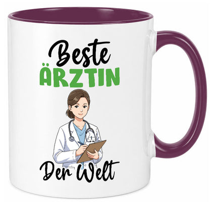 Beste Ärztin | Medizin Doktorin Fachärztin v2 Humor Geschenkidee Tasse