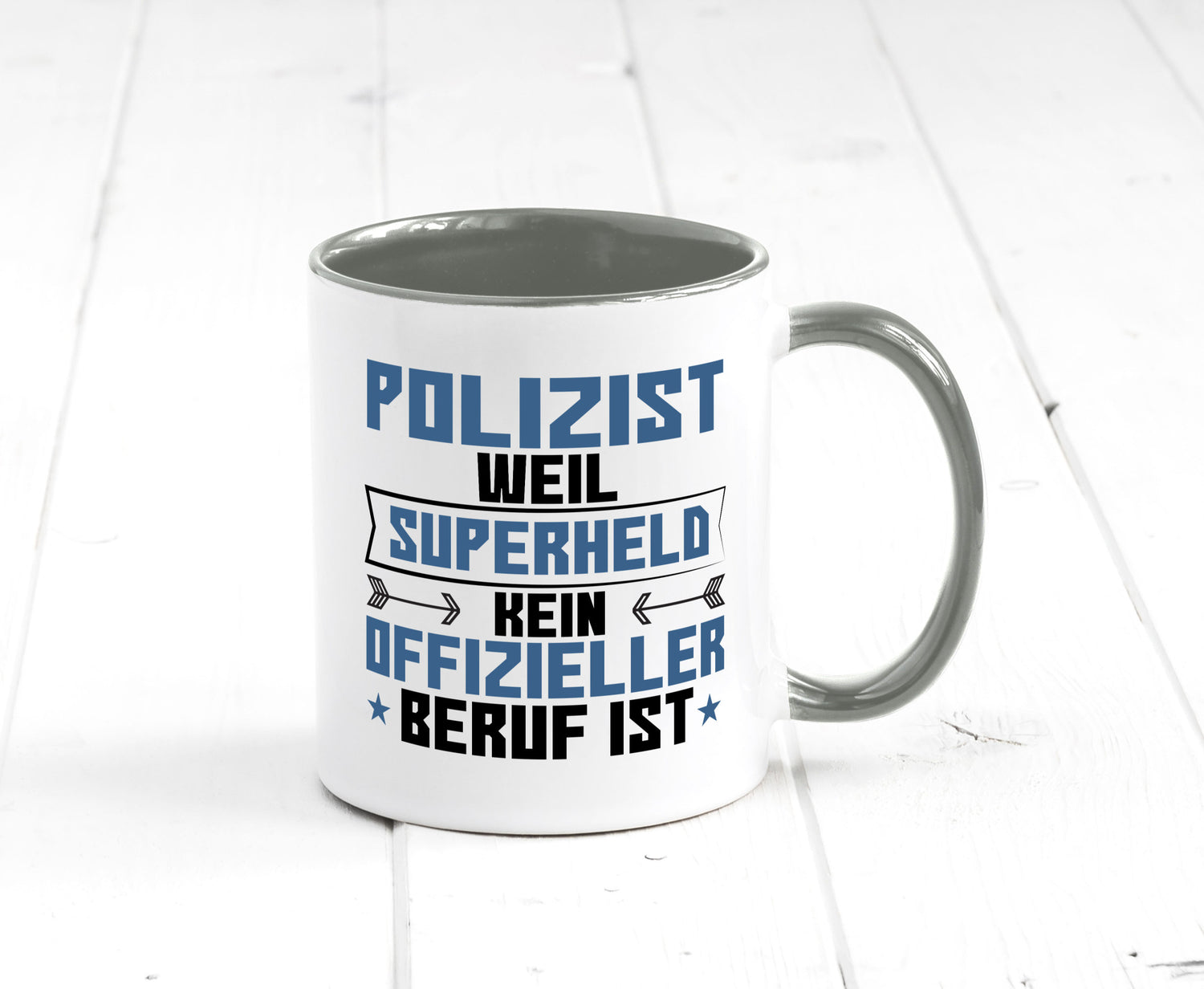 Superheld Polizist | Polizei lustiger Spruch Geschenk Humor Geschenkidee Tasse