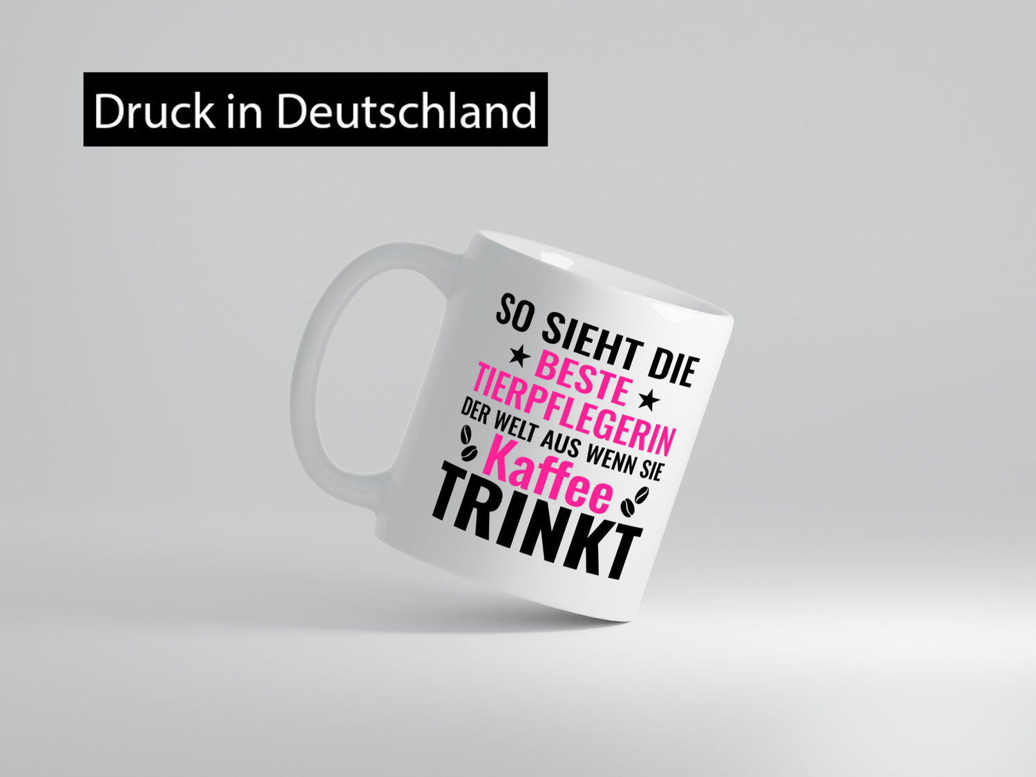 Kaffee trinkt: Tierpflegerin | Pflegeberuf Tierheim Geschenk Arbeit Kollegen