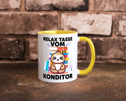 Relax Tasse: Konditor | Konditorei lustiger Spruch Geschenk Humor Geschenkidee