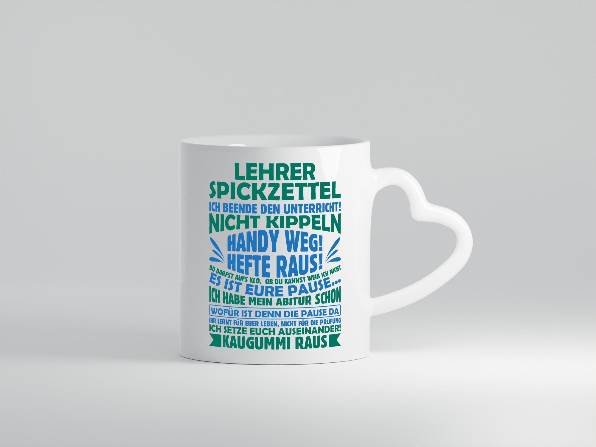 Lehrer Spickzettel | Beruf Tasse lustiger Spruch vl2 Geschenk Arbeit Kollegen