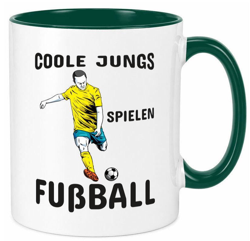 Coole Jungs spielen Fußball | Fußballer Tasse Junge lustiger Spruch Geschenk