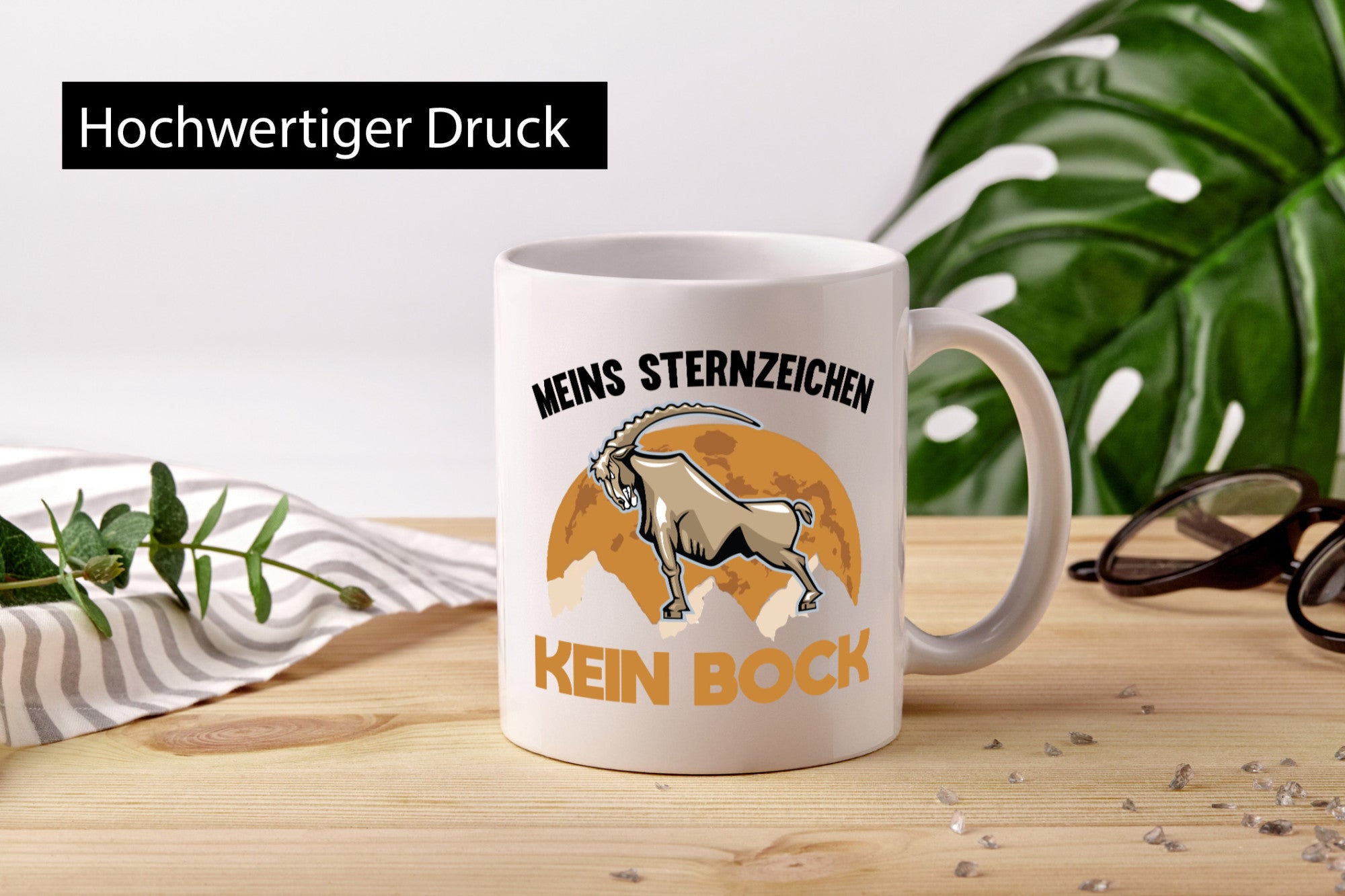 Mein Sternzeichen kein Bock | Geschenk Humor Geschenkidee lustiger Spruch Tasse